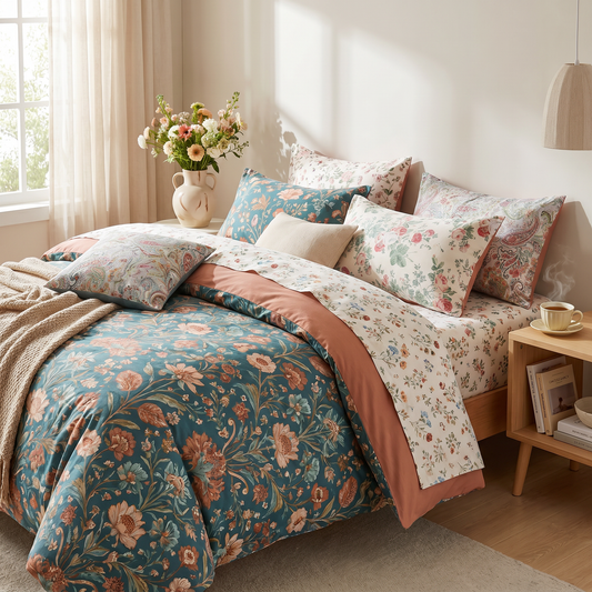 Floral Cotton Petal-Soft Bed Sheets