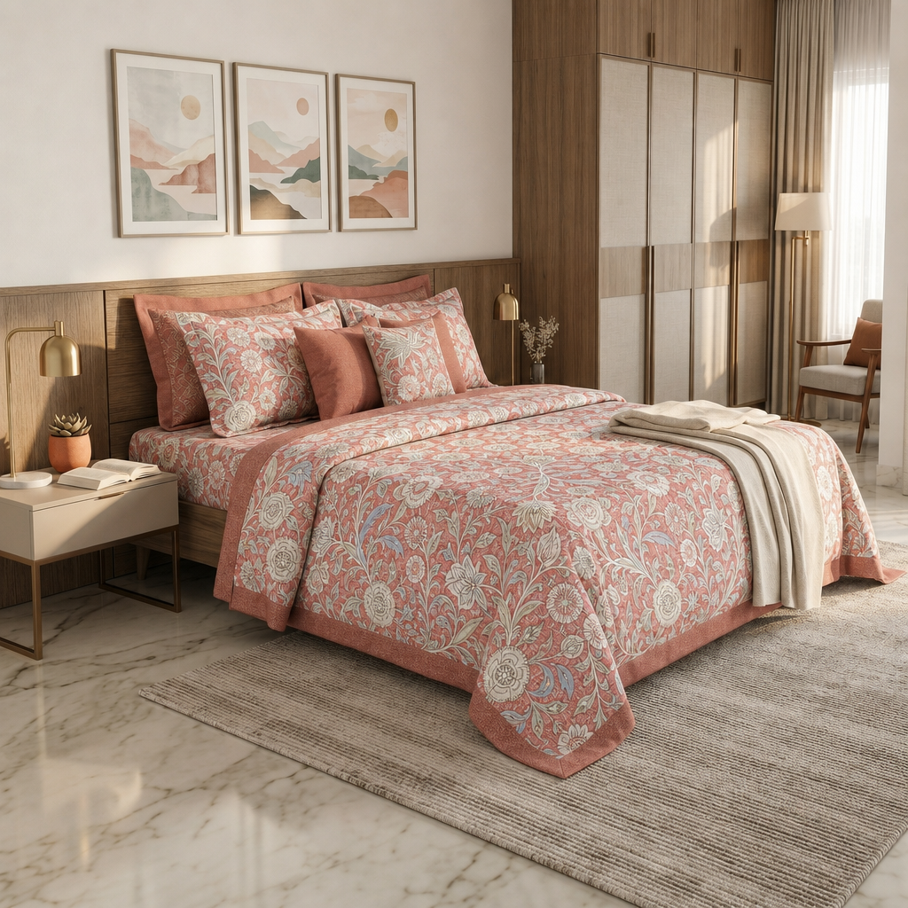 Floral Cotton Petal-Soft Bed Sheets