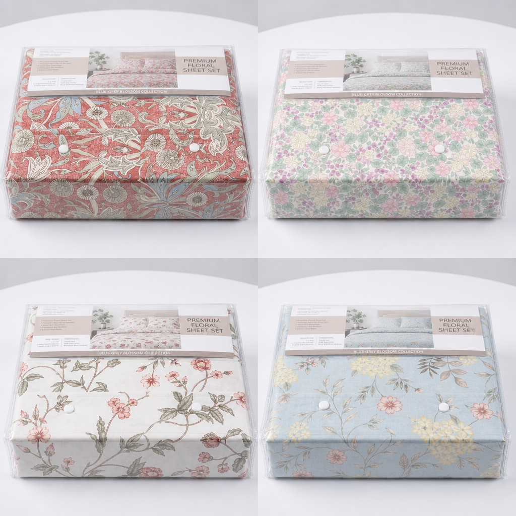 Floral Cotton Petal-Soft Bed Sheets