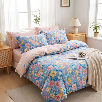 Floral Cotton Petal-Soft Bed Sheets