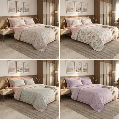 Floral Cotton Petal-Soft Bed Sheets